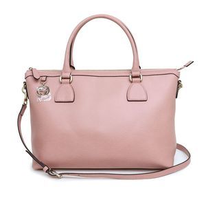 Gucci Interlocking GG Diagonal Shoulder Tote Bag Pink